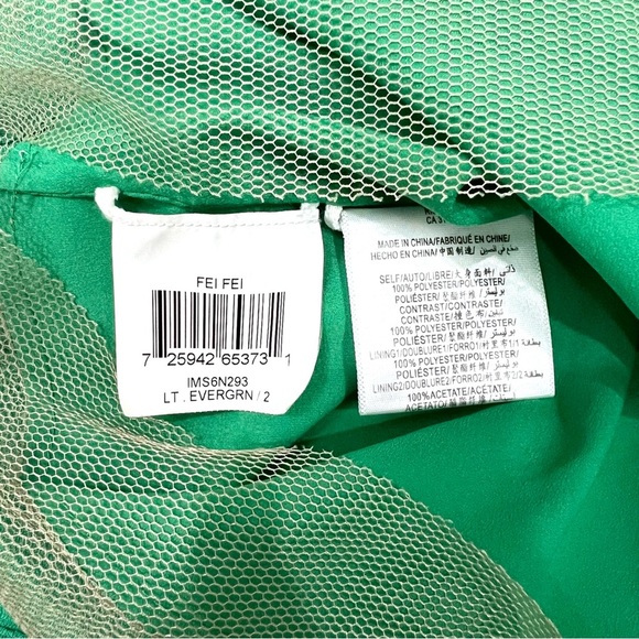 Bcbg MaxAzria Runway Collection Kelly Green Fei Fei Mini Ruffle Strapless Dress - Picture 14 of 16